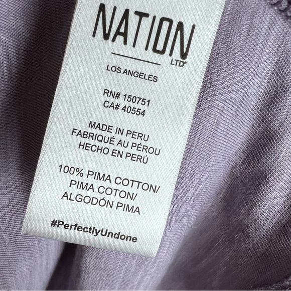 NWT Nation Ltd Pima Cotton Margot Turtleneck Tank In French Violet Size L - Picture 13 of 16